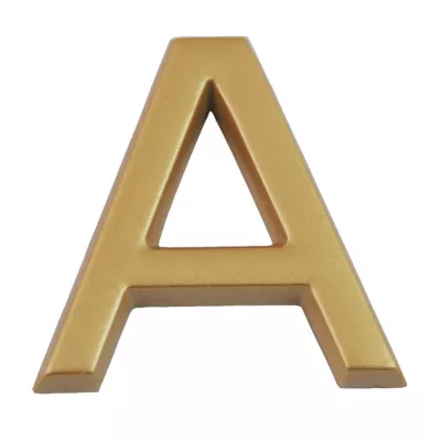 Lettre de maison - marquage A - en PVC - couleur or - autocollant - hauteur 3,7 cm - Chapuis LD37A