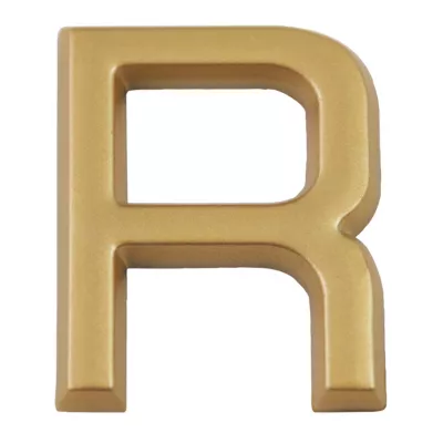 Lettre de maison - marquage R - en PVC - couleur or - autocollant - hauteur 3,7 cm - Chapuis LD37R
