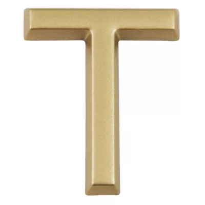 Lettre de maison - marquage T - en PVC - couleur or - autocollant - hauteur 3,7 cm - Chapuis LD37T