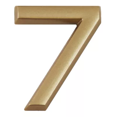 N° de maison - marquage 7 - en PVC - couleur or - autocollant - hauteur 3,7 cm - Chapuis LD3707