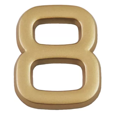 N° de maison - marquage 8 - en PVC - couleur or - autocollant - hauteur 3,7 cm - Chapuis LD3708