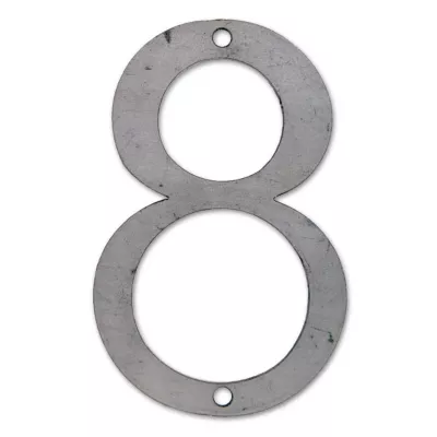 N° de maison - marquage 8 - en acier - couleur gris - à visser - hauteur 12 cm - Chapuis CPA8
