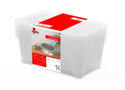 Boîte de rangement avec couvercle Fly Box 6 L vendue par 6 pièces