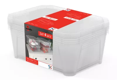 Boîte de rangement avec couvercle Fly Box 11L vendue par 4 pièces