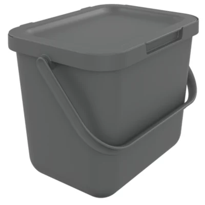 Poubelle de tri avec poignée 6 L Loops Sundis H. 18,7 cm gris