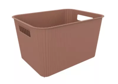 Panier de rangement en plastique mocha Vibes 14L