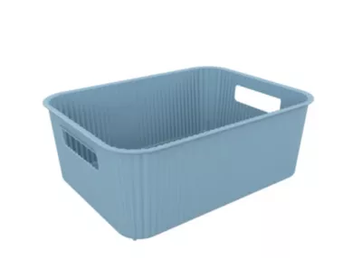 Panier de rangement en plastique bleu Vibes 10L