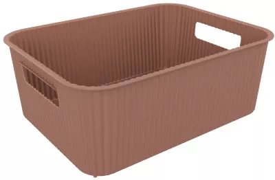 Panier de rangement en plastique mocha Vibes 10L