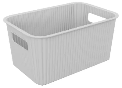 Panier de rangement en plastique blanc cassé Vibes 4L