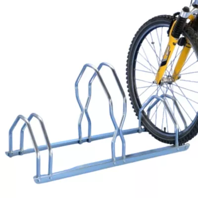 Râtelier pour 3 vélos au sol sur 2 niveaux Mottez L. 85 cm