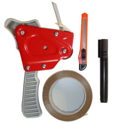 Kit de déménagement 1 dérouleur + 1 rouleau adhésif + 1 marqueur + 1 cutter Mottez