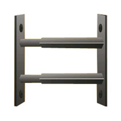 2 barreaux télescopiques de fenêtre, acier noir, Mottez, L.55 à 103 cm