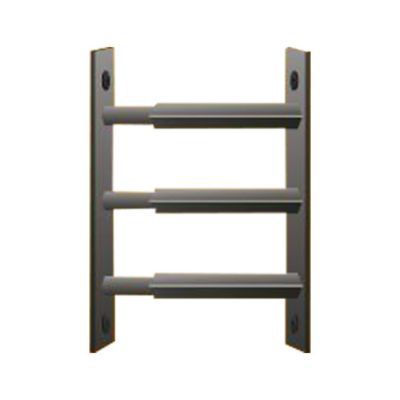 3 barreaux télescopiques de fenêtre, acier noir, Mottez, L.55 à 103 cm