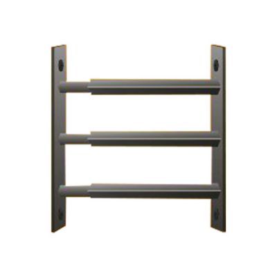 3 barreaux télescopiques de fenêtre, acier noir, Mottez, L.99 à 188 cm