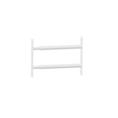2 barreaux télescopiques de fenêtre, acier blanc, Mottez, L.30 à 55 cm
