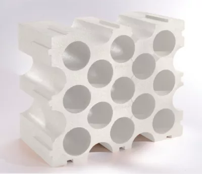 Casier 15 bouteilles en polystyrène coloris blanc Mottez