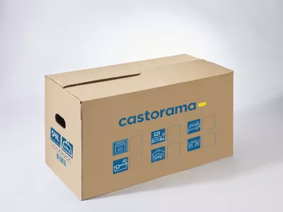Carton de déménagement avec poignées 20 kg Mottez H.30 x L.60 x l.30 cm, capacité 54 L