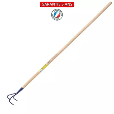 Griffe piocheuse 3 dents, emmanché 130cm en bois Outils Perrin