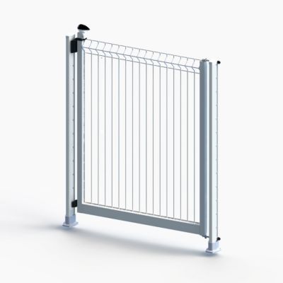 Portillon de sécurité piscine Aquaplace blanc H.140 x L.100 cm – aluminium anticorrosion – fermeture automatique