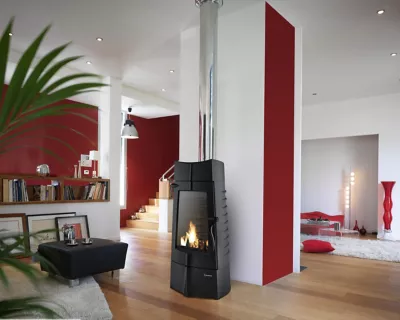 Poêle à bois en fonte Invicta Chamane 10kW 120m²