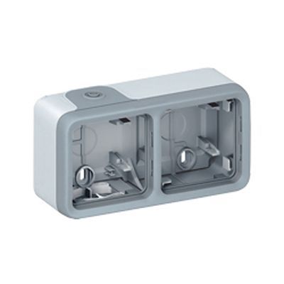Boîtier double horizontal Legrand Plexo saillie gris