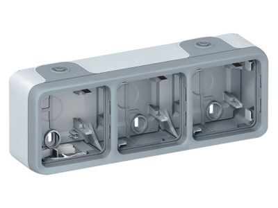 Boîtier triple horizontal Legrand Plexo saillie gris