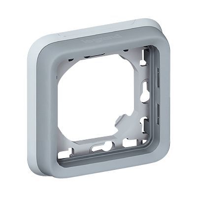 Plaque support simple Legrand Plexo encastré gris