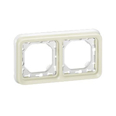 Plaque support double horizontal Legrand Plexo encastré blanc