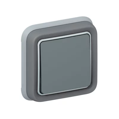 Interrupteur complet Legrand Plexo en saillie gris