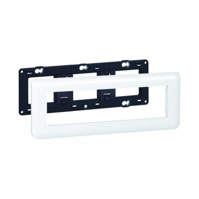 Plaque interrupteur Legrand Mosaïc 8 commandes horizontal