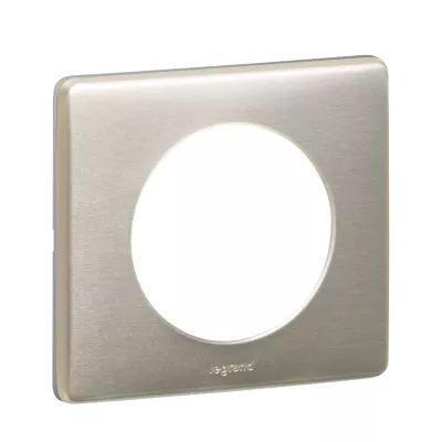 Plaque de finition 1 poste Legrand Céliane 0 998 60 coloris titane l.90 x P.9 x H.82 mm