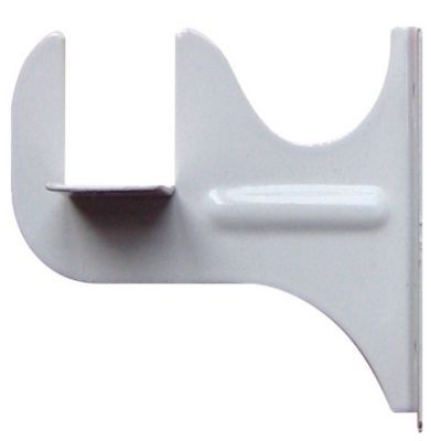 2 supports en tôle pour pose en façade coloris blanc