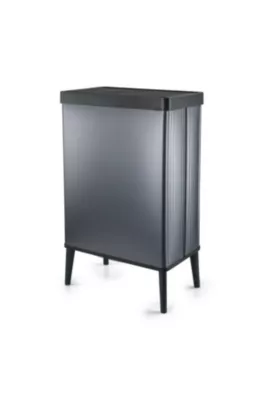 Poubelle de cuisine à couvercle basculant push bleu 54 L Keter Verto