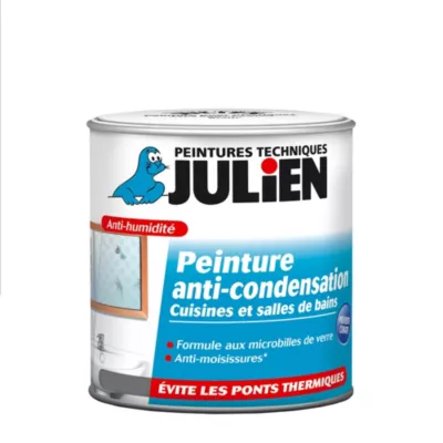 Peinture anti condensation cuisines et salles de bains Julien mat blanc mat 2,5L