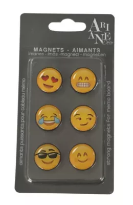 Magnet Emoji Ariane ⌀2,2 cm vendu par 6 pièces