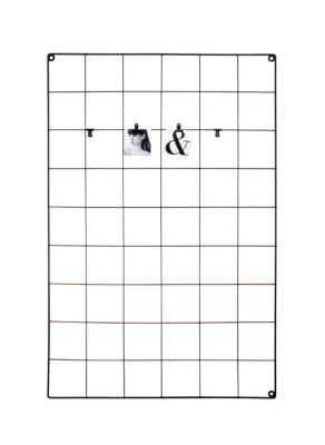 Grille mémo en métal noir l.90 x H.60 cm Ariane