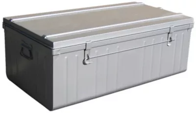 Cantine acier gris 95 L avec poignées L.80 x l.45 x H.35 cm, cadenassable et empilable, Snor