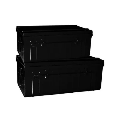Cantine métal l.90/100 cm noir Snor (lot de 2)