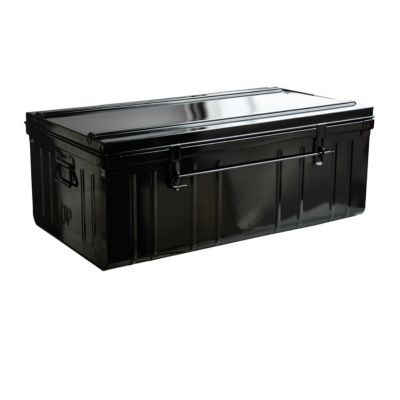 Cantine acier noir 130 L avec poignées L.90 x l.50 x H.37.5 cm, cadenassable et empilable, Snor