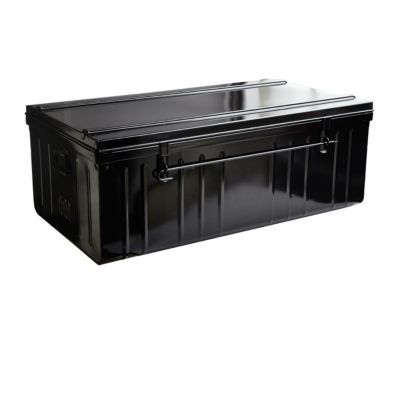 Cantine acier noir 175 L avec poignées, L.100 x l.55 x H.40 cm, cadenassable et empilable, Snor