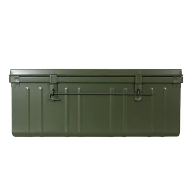 Cantine acier kaki 95 L avec poignées L.80 x l.45 x H.35 cm, cadenassable et empilable, Snor