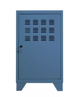 Casier de rangement en métal bleu Snor H. 75 x L. 40 x P. 40,5 cm