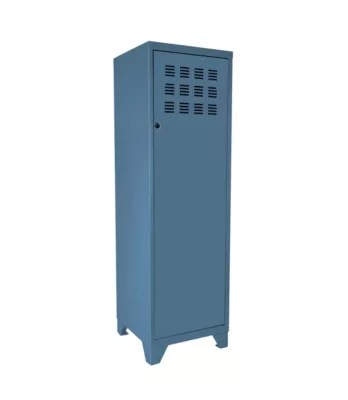 Casier de rangement en métal bleu Snor H. 134 x L. 40 x P. 40,5 cm