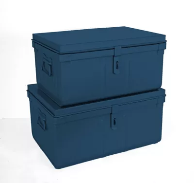 Cantine métal l.50/55 cm bleu Snor (lot de 2)