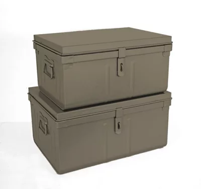 Cantine métal l.50/55 cm gris Snor (lot de 2)