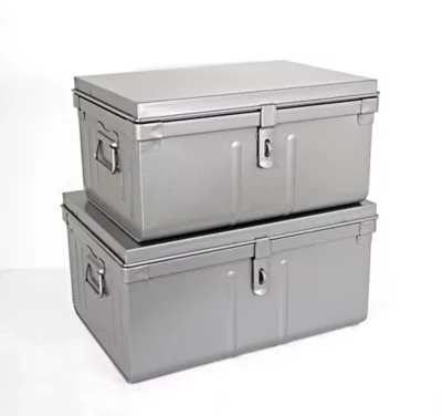 Cantine métal l.50/55 cm aluminium (lot de 2)