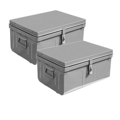 Cantine métal l.50/55 cm Snor gris (lot de 2)