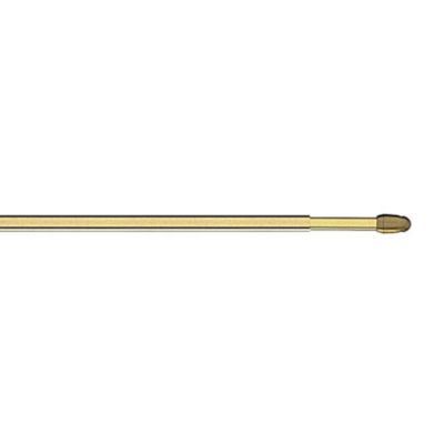 2 barres de vitrage ovale acier doré Brilliant L.30/50 cm
