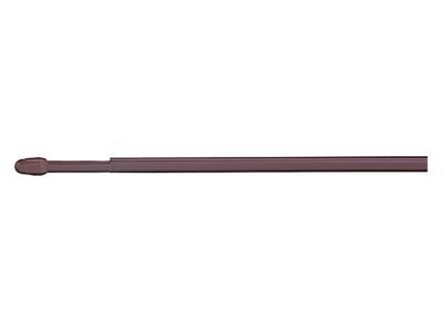 2 barres de vitrage ovale laqué marron L.30/50 cm