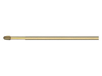 2 barres de vitrage ovale doré L.50/80 cm